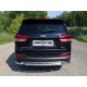 Защита заднего бампера уголки 60 мм ТСС для Kia Sorento Prime 2015-2017