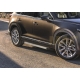 Пороги алюминиевые Rival Silver New для Mazda CX-9 2017-2021